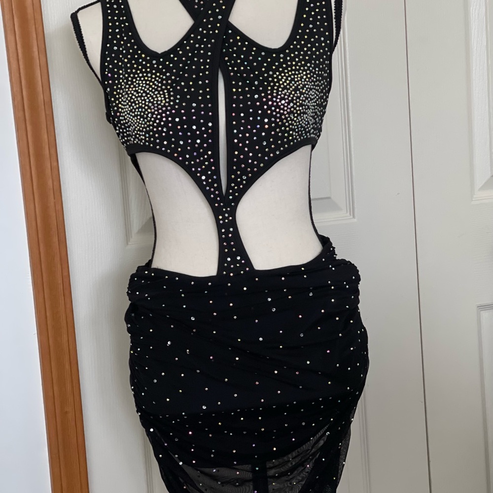 Bling bling dress, lots of rhinestones, new never worn